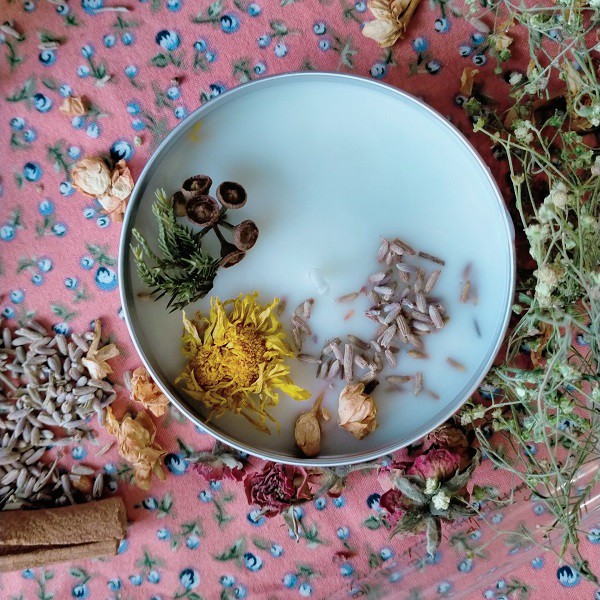 Nến Thơm Hũ Thiếc - Thơm hương tinh dầu, thư giãn, đuổi côn trùng