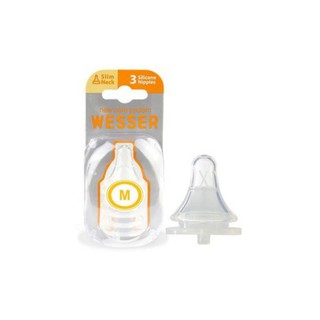 Núm ty Wesser cổ hẹp size M(4-6 tháng).