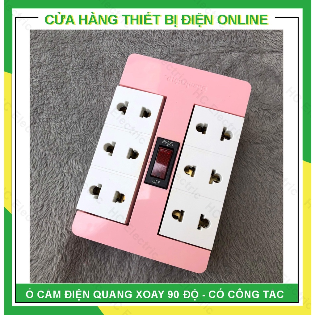 [ Điện Quang ] Ổ cắm điện thông minh, xoay 90 độ, chia 6 lỗ, hàng cao cấp, chính hãng Điện Quang