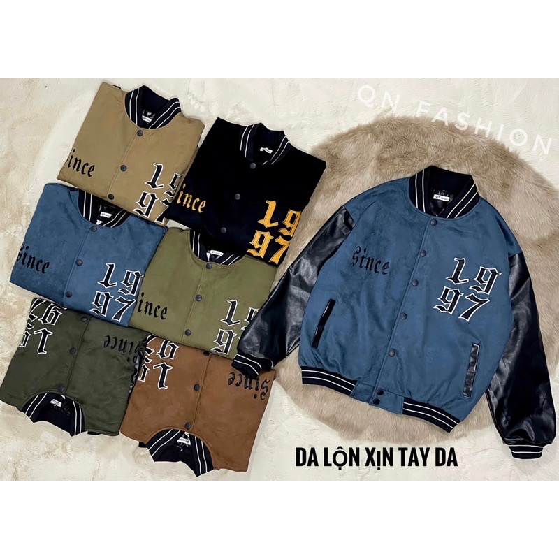 áo khoác bomber chất liệu da lộn xịn cực đẹp
