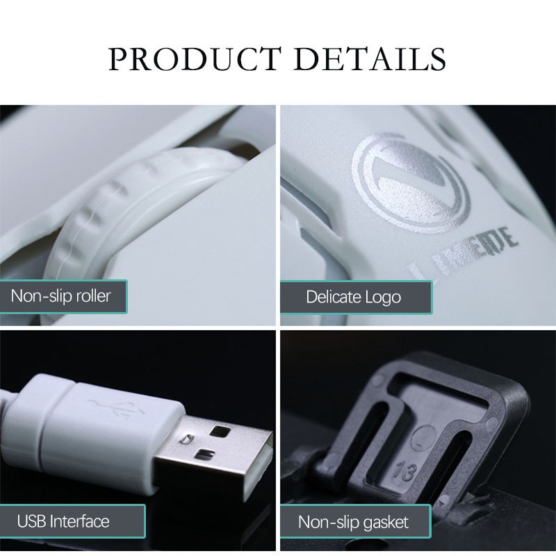 CrownBear Bàn phím và chuột chơi game đèn LED GTX300 Bàn phím RGB có chuột
