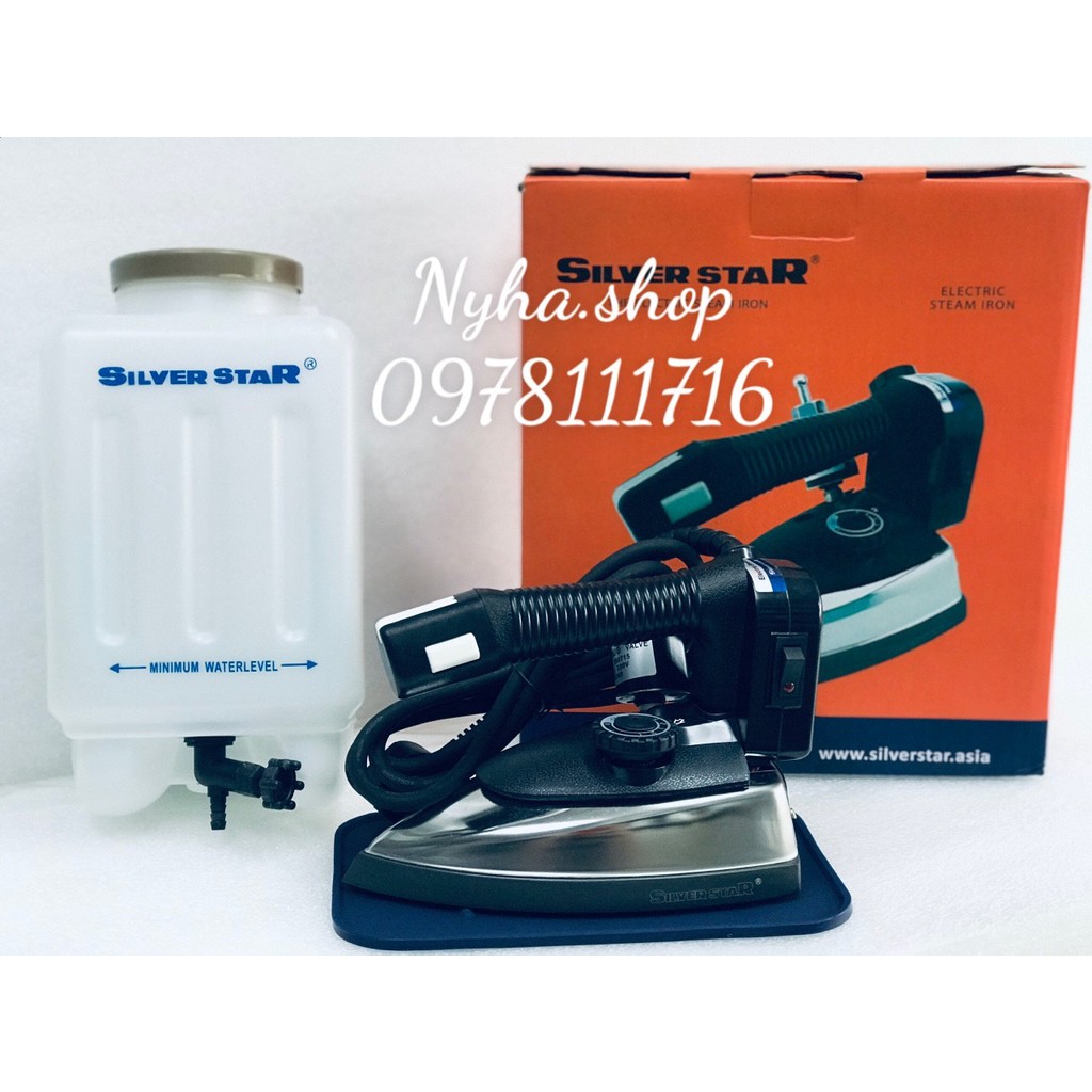 BÀN ỦI HƠI NƯỚC BÌNH TREO CÔNG NGHIỆP SILVER STAR CAM 1200W