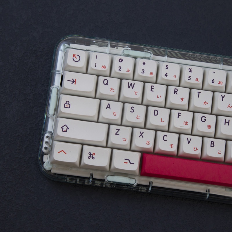126 Phím Màu đen Hồng Keycap XDA Cấu hình tối giản Nhật Bản PBT Thuốc nhuộm phụ Bàn phím cơ Keycap