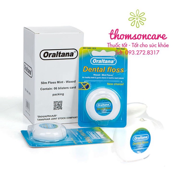 [SIEU SALE] * Chỉ nha khoa Oraltana - chỉ kẽ răng hương bạc hà - Hàng Việt Nam chất lượng cao