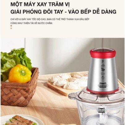 Máy xay thịt Ladomax Ha-333 cối thủy tinh dung tích 2L công suất 400W - Hàng chính hãng BH 12 tháng