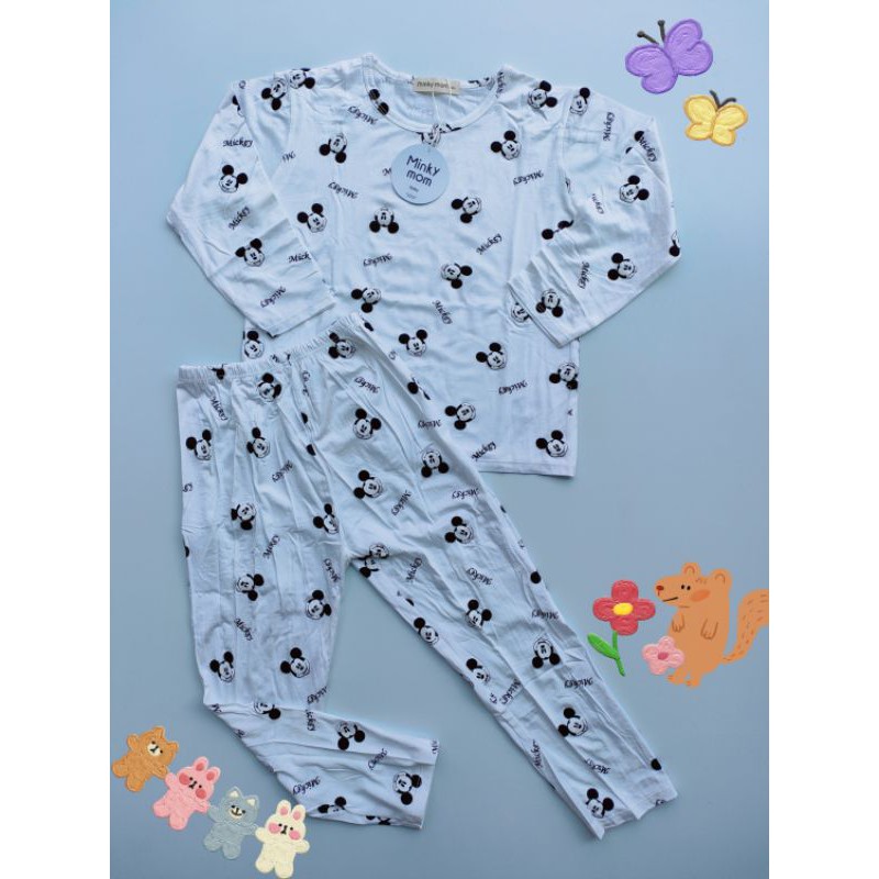 {MẪU MỚI} Bộ Dài tay SIZE ĐẠI Minky Mom Thun Lạnh mềm mịn mát in hình cho bé trai, bé gái từ 17-32kg [ HÀNG CHUẨN ]