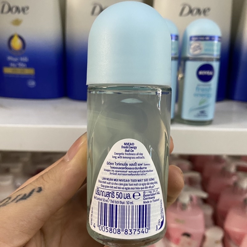 Lăn ngăn mùi Nivea Energy Fresh Tươi mát Mịn màng chai 50ml