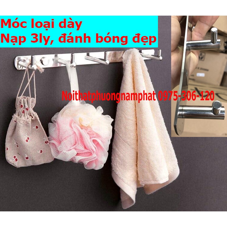 [ĐÁNH BÓNG ĐẸP] Móc Treo Quần Áo Gắn Tường Bằng INOX 304 CAO CẤP MA2 MÓC ÁO TRỤC