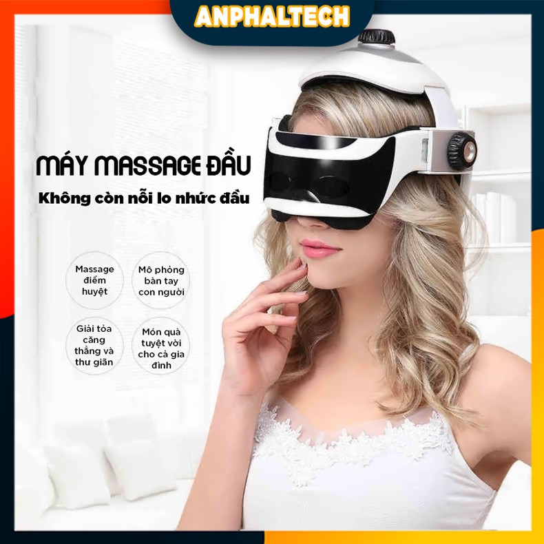 Máy Massage Đầu Thông Minh Công Nghệ Mát Xa Đầu Bằng Khí Nén 4 Chế Độ Thế Hệ Mới 2021