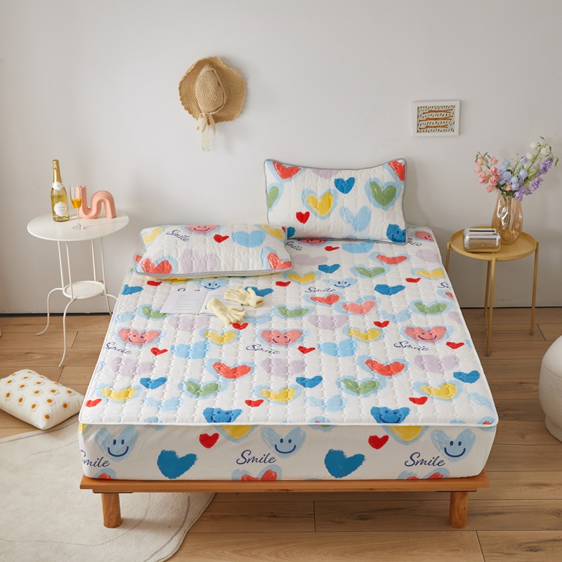 Set tấm ga trải giường và vỏ gối ABRACA DABRA chống thấm nước thoáng khí chống bám dầu chần bông cho giường 1m2 1m5 1m8