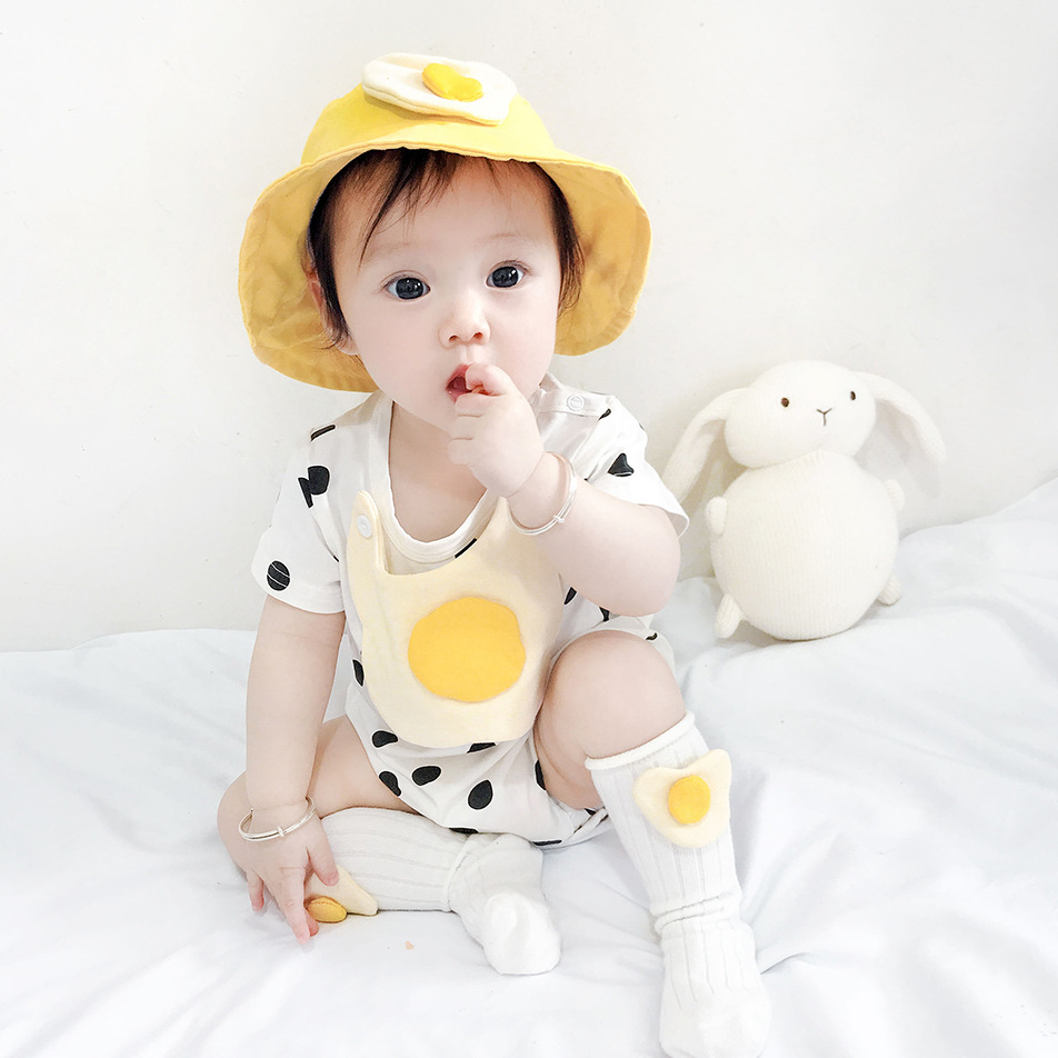 Set Áo Liền Quần &amp; Mũ Trùm Đầu Cho Bé Đáng Yêu