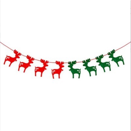 Dây cờ treo Giáng Sinh Ông Già Noel Merry Chiristmas
