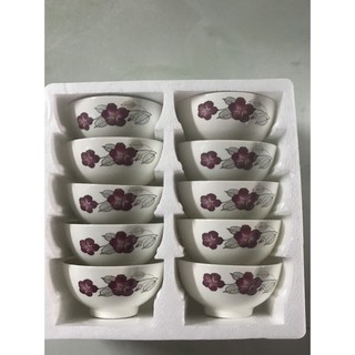 BỘ 10 CHÉN HOA VĂN CAO CẤP - CHÉN SỨ TRÁNG MEN