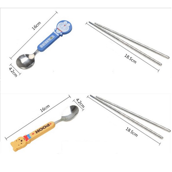 Bộ Muỗng Đũa Hình Hello Kitty Xinh Xắn Tiện Dụng