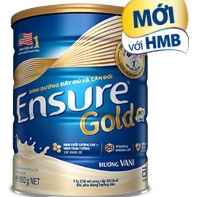 Sữa bột Abbott Ensure Gold 850g (date 2022)