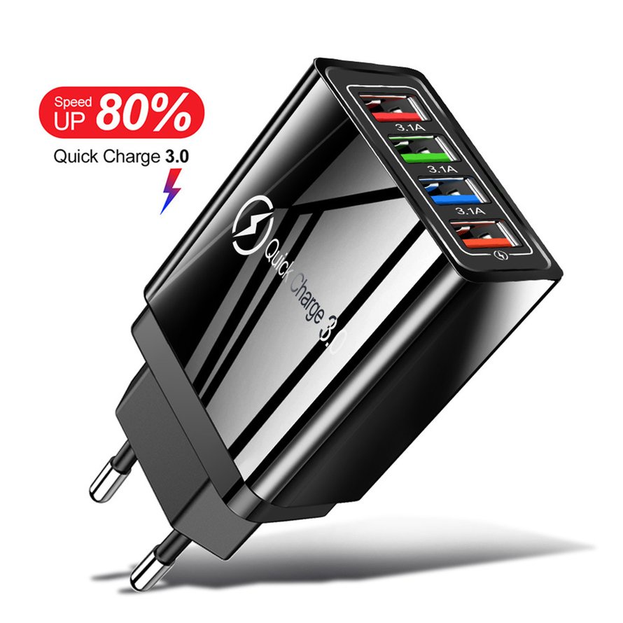 Củ sạc nhanh EASYGO 4 cổng USB 3A cho điện thoại