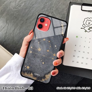 Ốp lưng kính 3D iPhone 12 -cung hoàng đạo