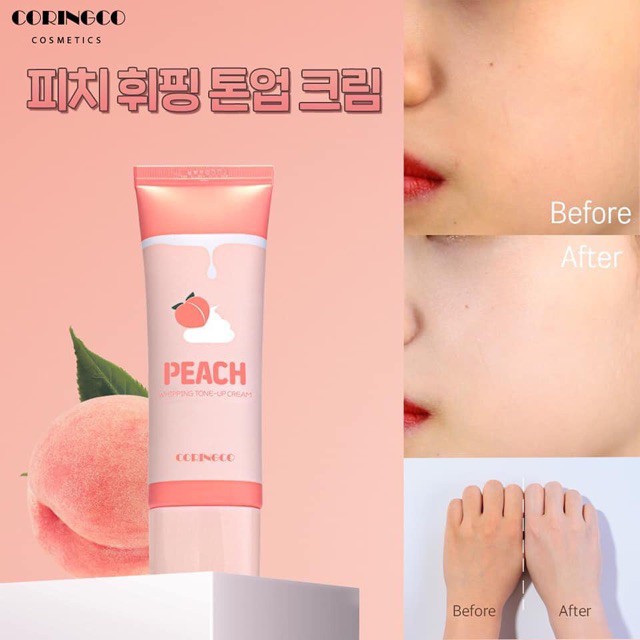 Kem Đào Coringco Peach Whipping Tone Up Cream Dưỡng Trắng Nâng Tone Da 50ml