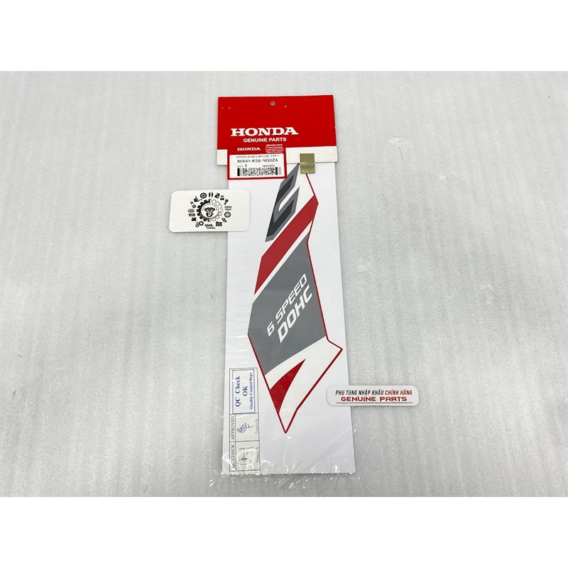 Tem SONIC 150 RED RACING trắng đỏ nhập khẩu Honda Indo