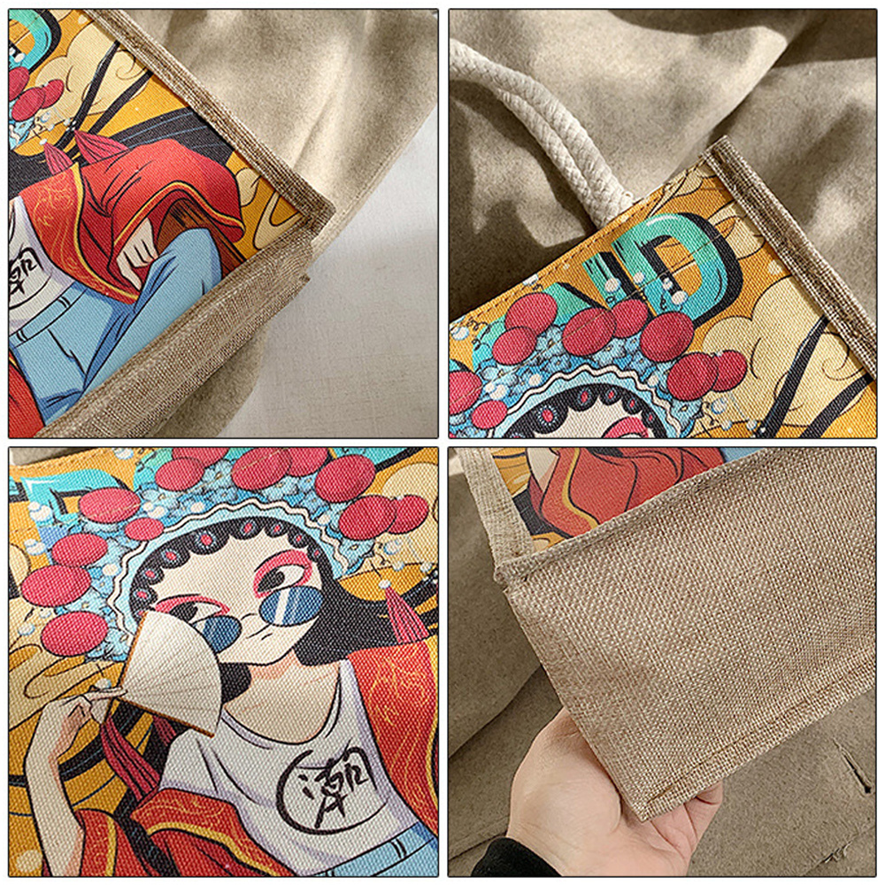 Túi vải In Họa Tiết Thổ Cẩm Có Khóa Kéo Phong Cách Dân Tộc Độc Đáo Cho Nữ