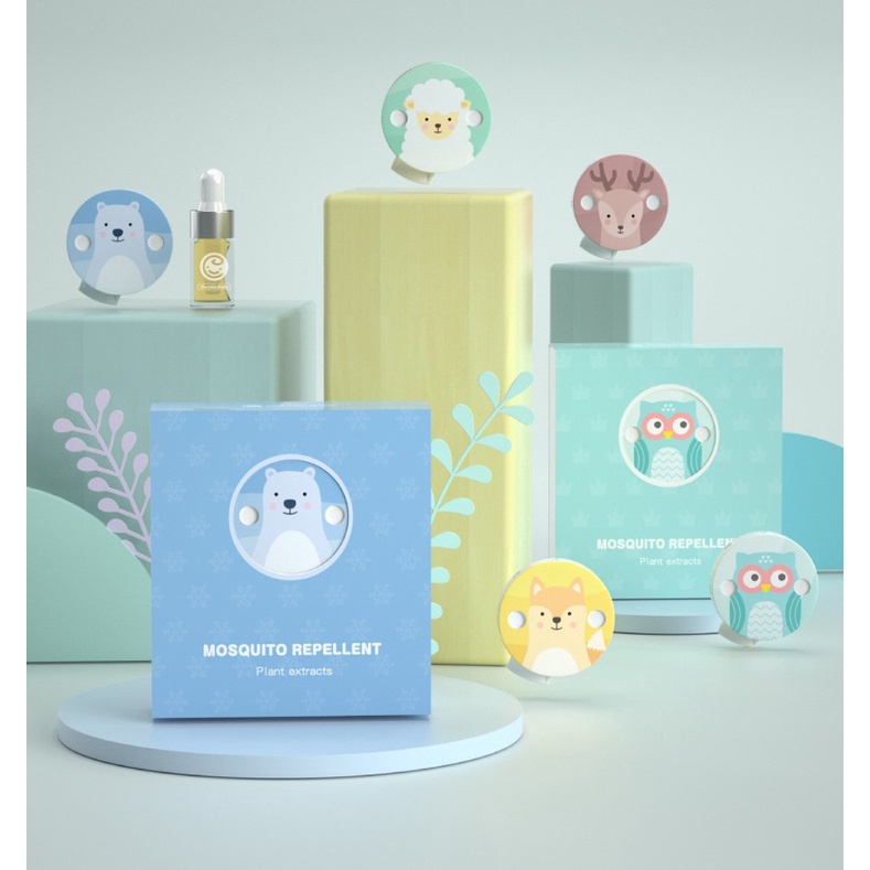 Kẹp đuổi muỗi chính hãng Goryeo Baby Hàn Quốc [Hình dễ thương, kèm tinh dầu]