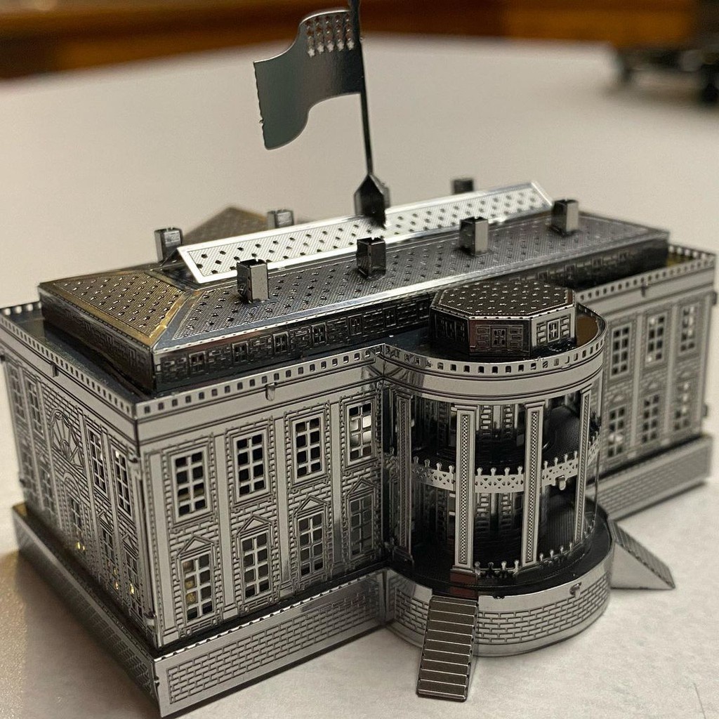 Mô Hình Kim Loại 3D Nhà Trắng White House Của Mỹ