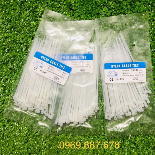 10 bịch dây rút nhựa 1 tấc, dây thít