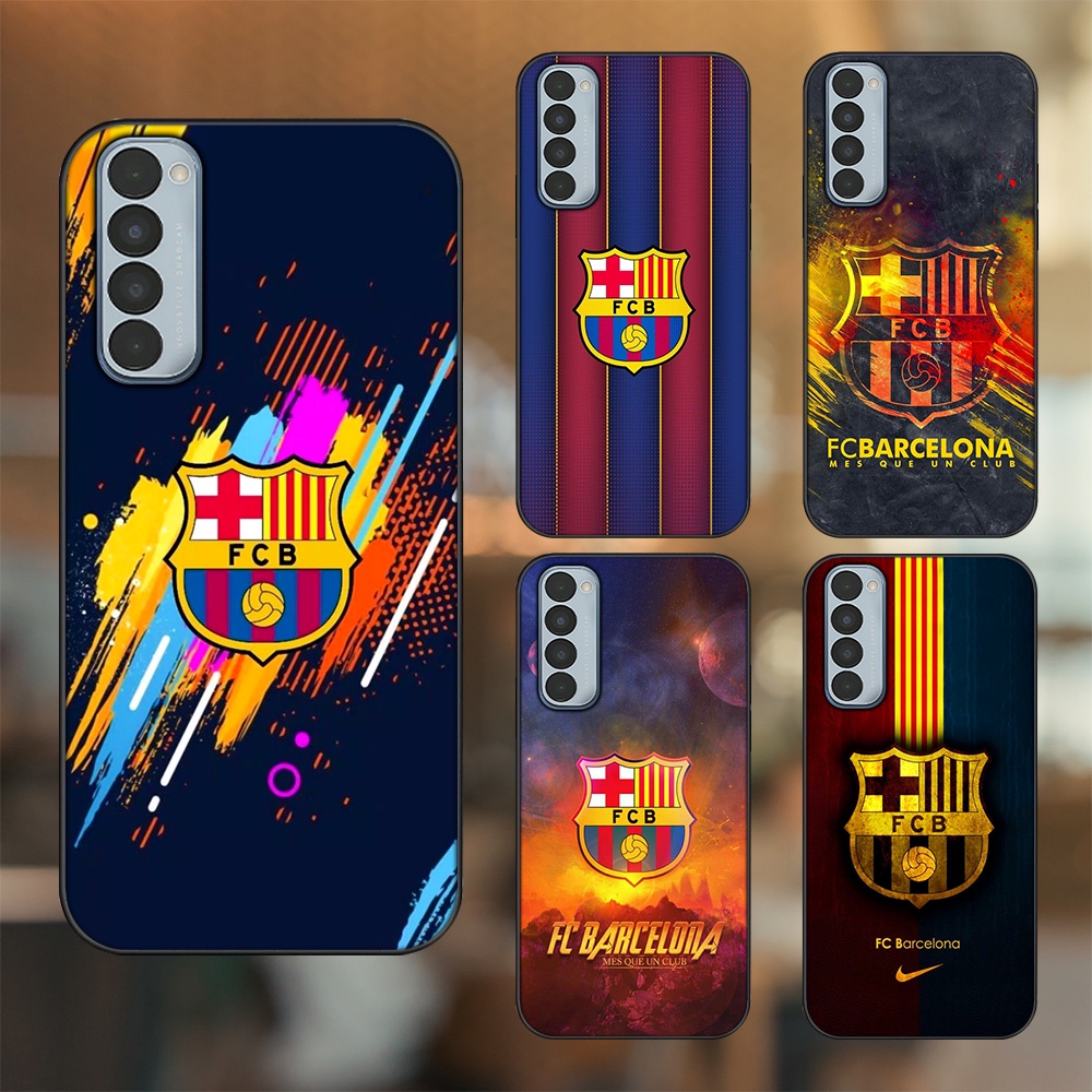 Ốp lưng Oppo Reno 4 Pro viền đen in hình Barcelona Barca