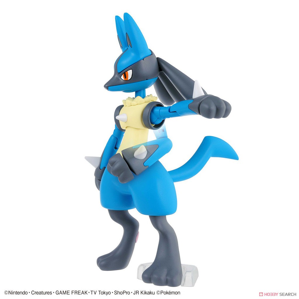 Mô Hình Lắp Ráp POKEMON RIOLU LUCARIO Evolution Pokepla 44 Collection Bandai Figure Rise Standard Đồ Chơi Anime Nhật