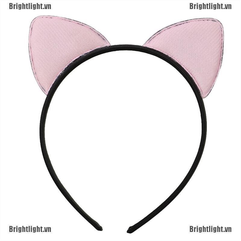 Kẹp Tóc Tai Mèo Đính Kim Sa Lấp Lánh Dễ Thương