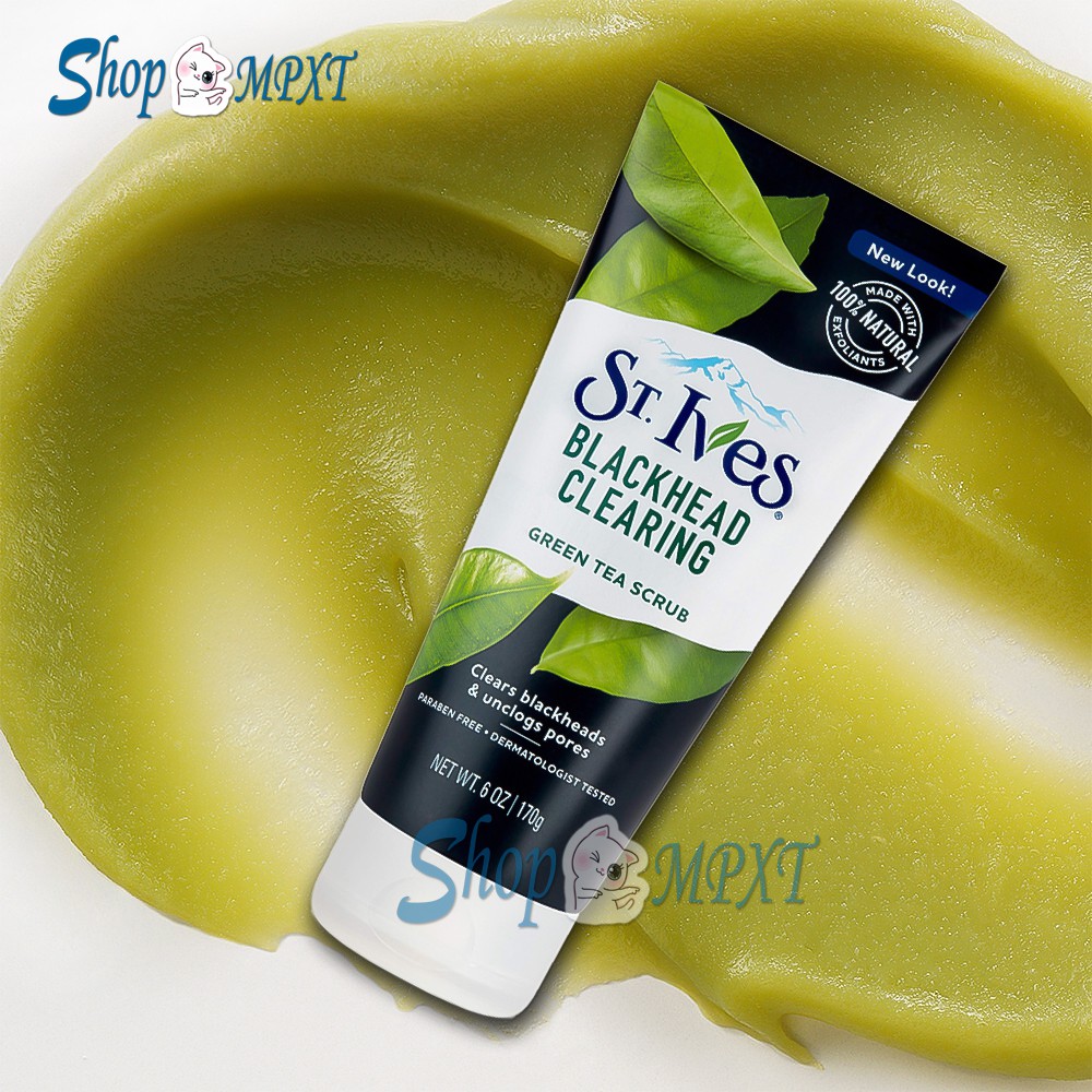🌸Chính hãng🌸 Sữa rửa mặt trà xanh tẩy tế bào chết dịu nhẹ ST.IVES 170g của Mỹ