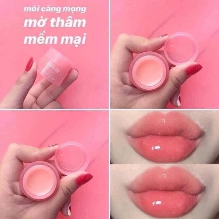 Mặt nạ ngủ mini cho môi Laneige Lip Sleeping Mask Berry giúp đôi môi luôn mịn màng 3g [ CHÍNH HÃNG ]