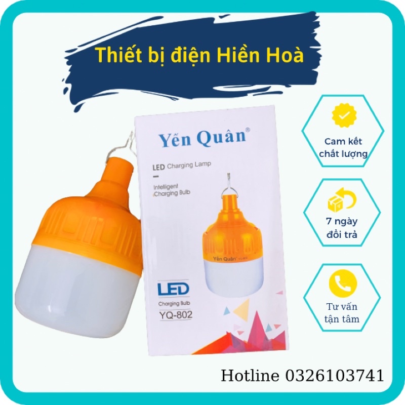 Bóng đèn Led tích điện Yến Quân YQ - 802 _ Đèn tích điện sáng lâu, pin khoẻ