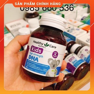Viên uống DHA (60v) bổ sung omega-3 cho trí não bé từ 4 tháng tuối Healthy Care Kids High Strength DHA, Úc