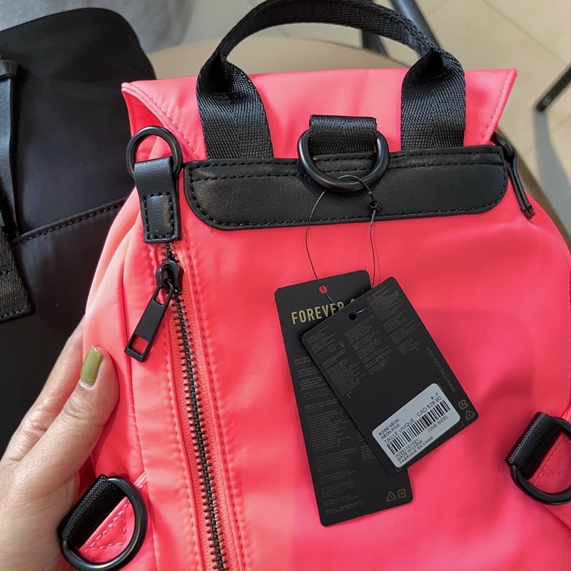 TNS - Balo mini  F•21 mini Backpack--tone đen classic siêu trendy