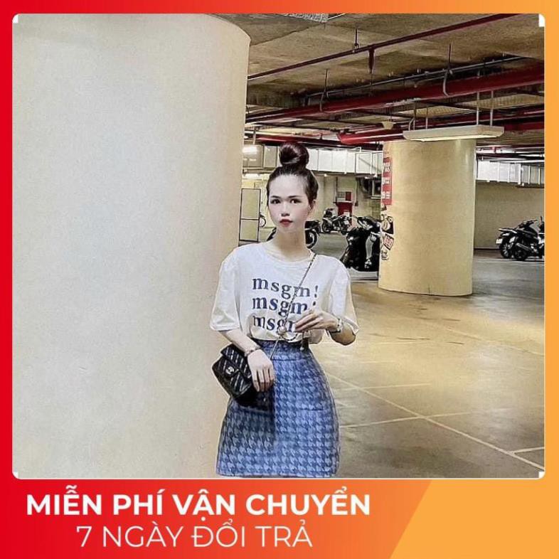 [ 𝐅𝐑𝐄𝐄 𝐒𝐇𝐈𝐏 ] Set Áo Phông Chữ Mix Chân Váy Ziczac
