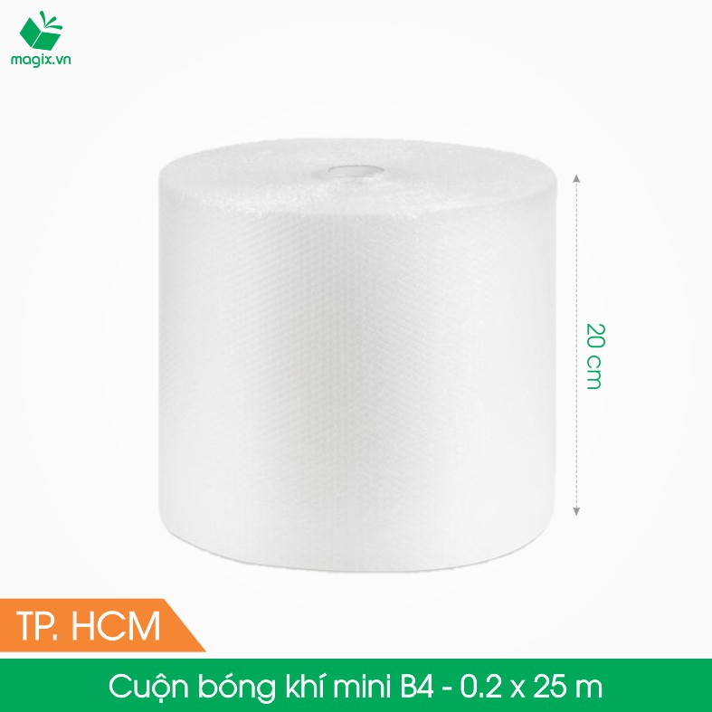 B4 - 20cm x 25m -Cuộn Bong Bóng Khí - Màng xốp hơi - Xốp nổ - gói hàng