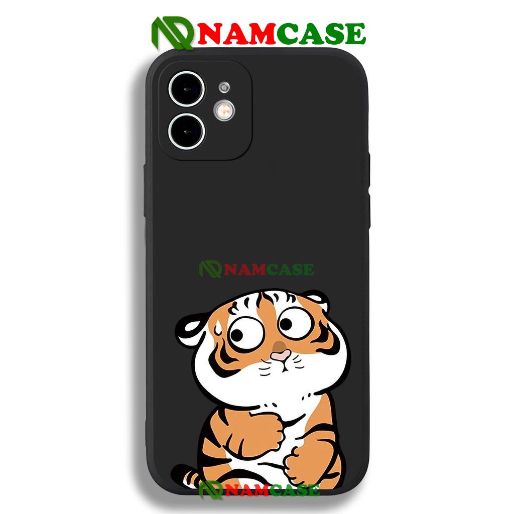 Ốp lưng iPhone cạnh viền vuông silicon mềm dẻo bảo vệ camera cho iphone 6/6s/7/8/X/XS/Xr/11/12/13 Pro Plus Max Hổ Cute