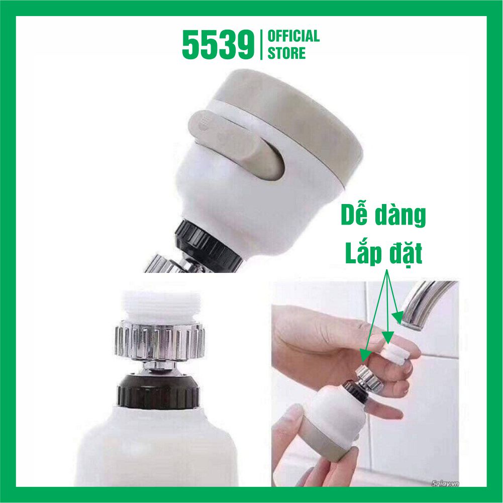 Đầu vòi tăng áp ⚡️ FREESHIP ⚡️ Đầu vòi tăng áp rửa chén bát xoay 360 độ 3 chế độ phun nước bảo hành 6 tháng - Shop 5539