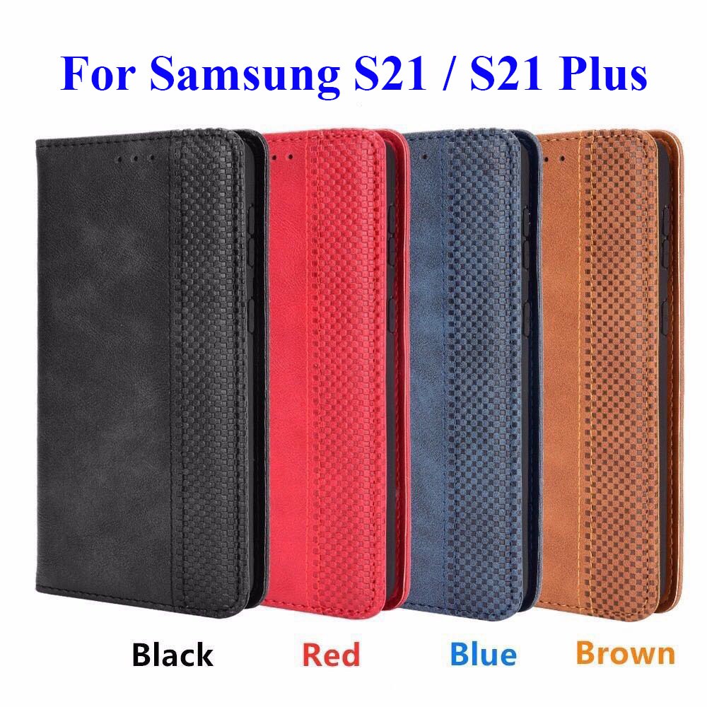 Bao da dạng ví Samsung Galaxy S21, S21 Plus (cam kết xịn) hit nam châm, ngăn đựng thẻ ATM tiền tiện lợi