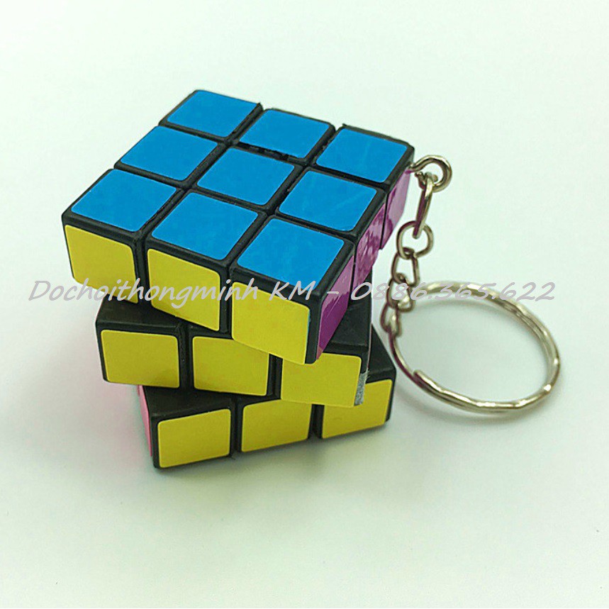 Rubik 3x3 viền trắng + TẶNG móc khóa rubik - Đồ chơi Rubik 3 tầng Khối Lập Phương Rubik