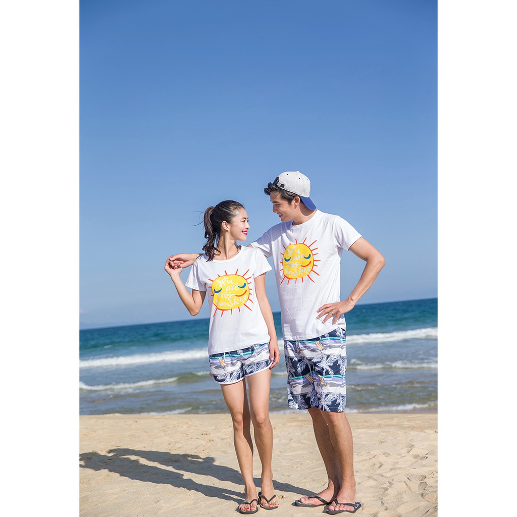 ÁO ĐÔI - Áo thun đi biển i - LoviCouple - Có FeedBack
