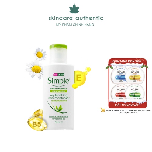 Kem Dưỡng Simple Replenishing Rich Moisturiser 125ml