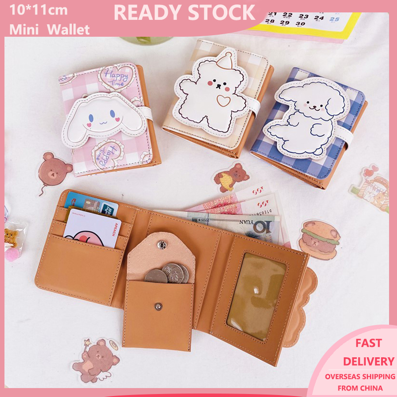 Ví cầm tay dáng ngắn cỡ nhỏ phối hình gấu đáng yêu xinh xắn cho nữ | BigBuy360 - bigbuy360.vn