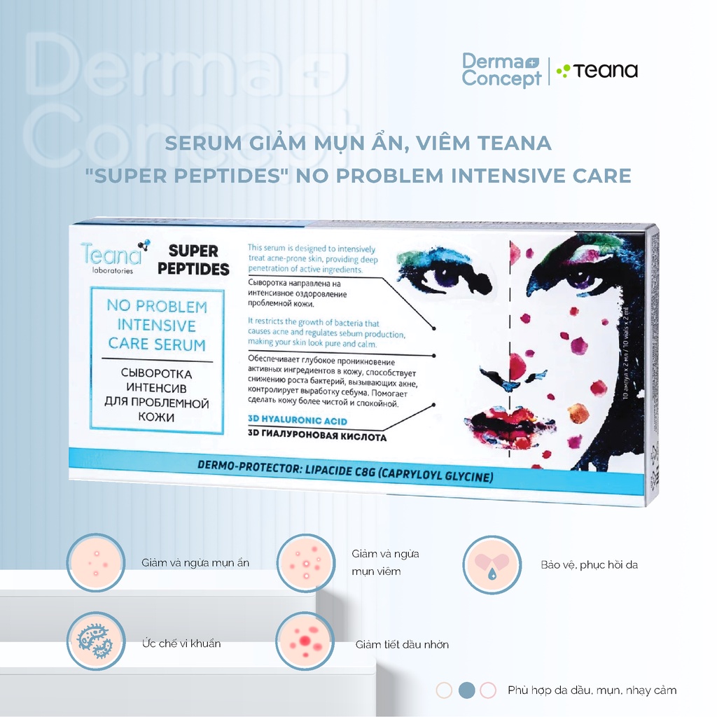 Serum Teana Intensive No problem GIẢM mụn ẩn trứng cá