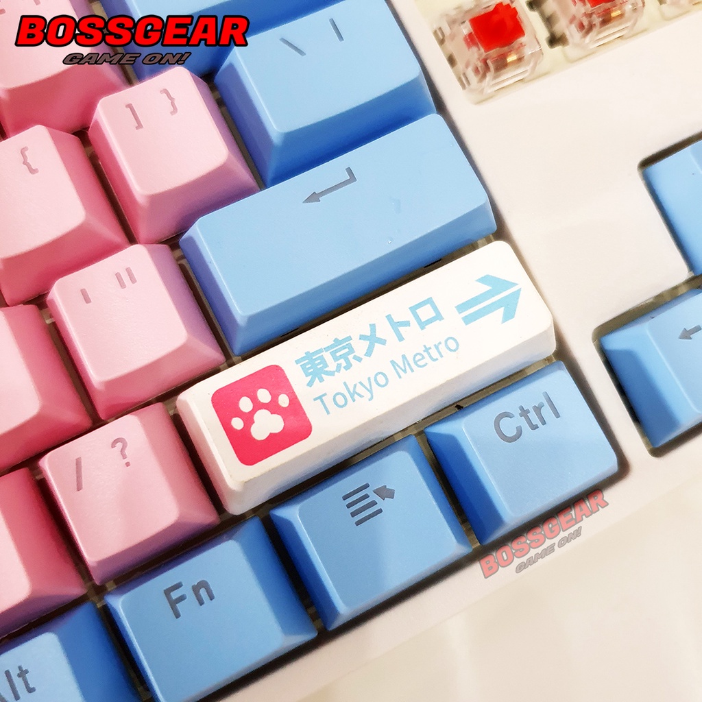 Keycap Lẻ Hình Mèo Thần Tài Enter Numpad, Shift Trái và Enter Cờ Cá Tokyo World Tour OEM Profile PBT dye sub
