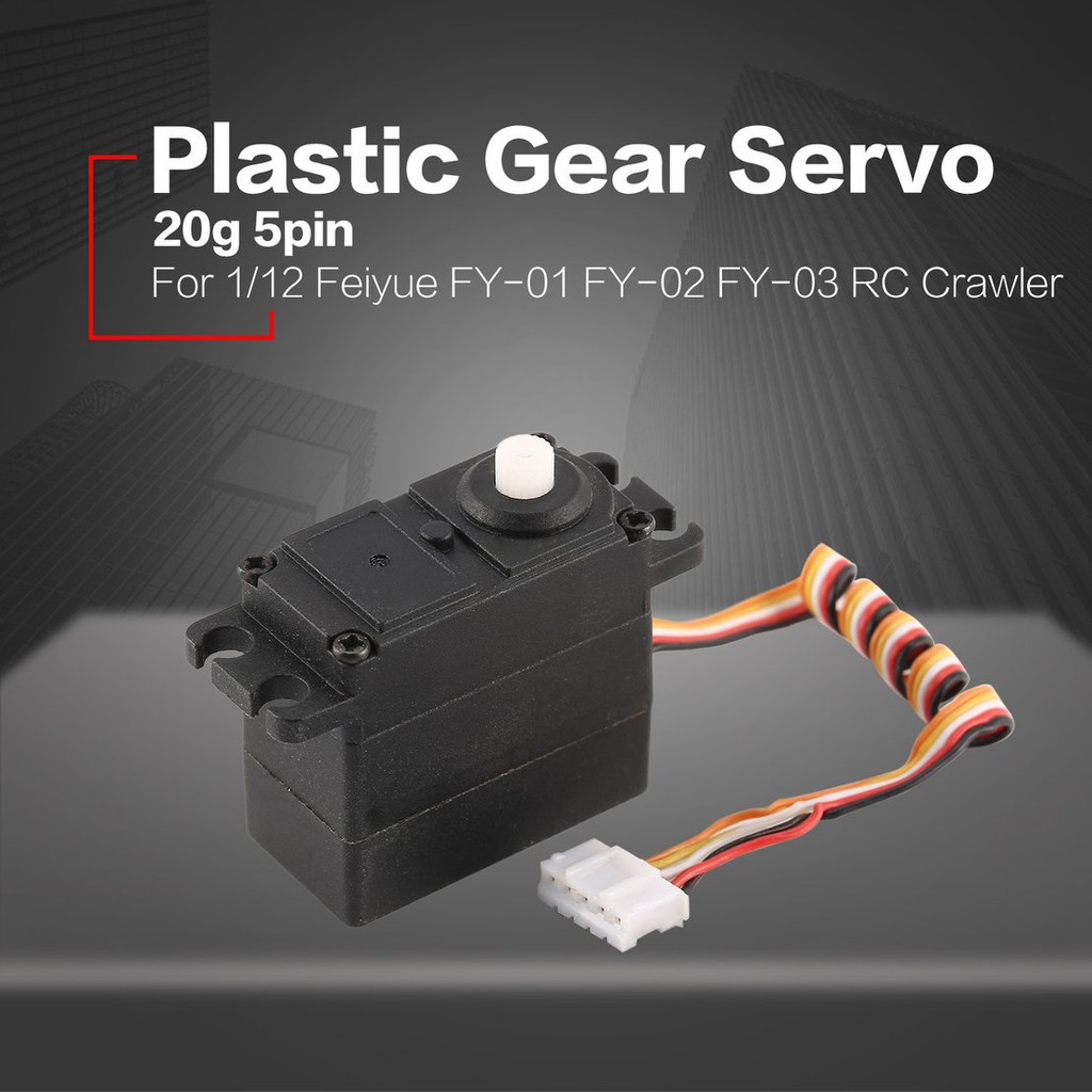 【điều khiển từ xa8/5】20g Servo 5pin Plastic Gear for 1/12 Feiyue FY-01 FY-02 FY-03 RC Car Truck