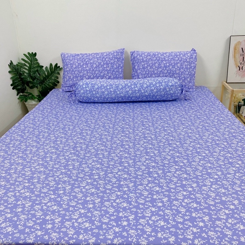 Set 4 drap áo gối THUN LẠNH HÀN QUỐC hoa nhí