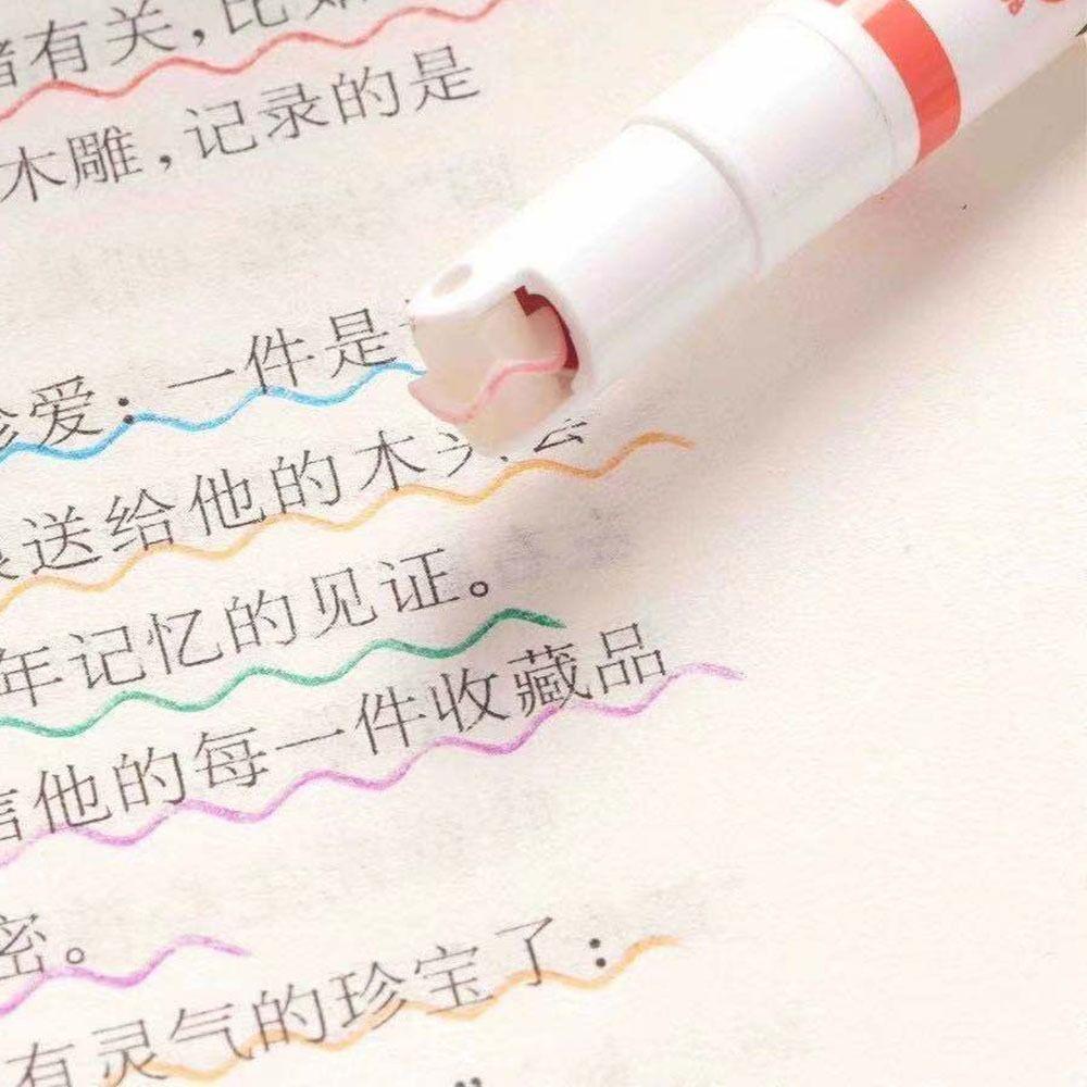 PISTA Bộ 6 Bút Đánh Dấu Hai Đầu Hình Bông Hoa Xinh Xắn