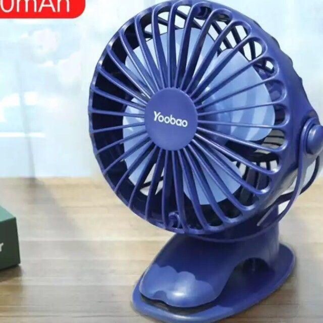 Quạt kẹp tích điện mini yoobao dung lượng 6400 mAh, thời gian chạy liên tục 32 giờ ( bảo hành 6 tháng) | BigBuy360 - bigbuy360.vn